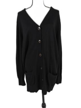 Women Ann Taylor Cardigan Black XXL